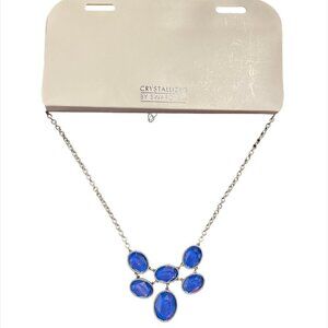 Crystallized by Swarovski blue stone necklace